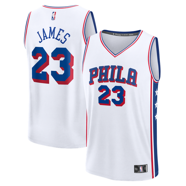 Джерси Philadelphia 76ers LeBron James Fanatics White Fast Break - Association Edition
