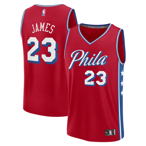 Джерси Philadelphia 76ers LeBron James Fanatics Red Fast Break - Statement Edition
