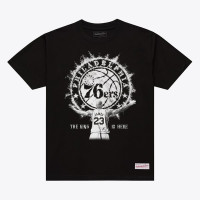 Футболка Philadelphia 76ers LeBron James Mitchell & Ness Black Witness