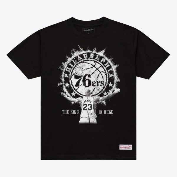 Футболка Philadelphia 76ers LeBron James Mitchell & Ness Black Witness