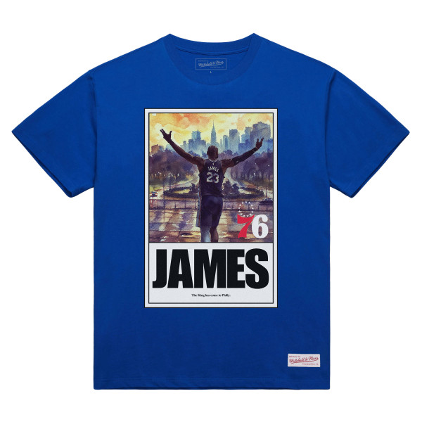 Футболка Philadelphia 76ers LeBron James Mitchell & Ness Royal King Arrived