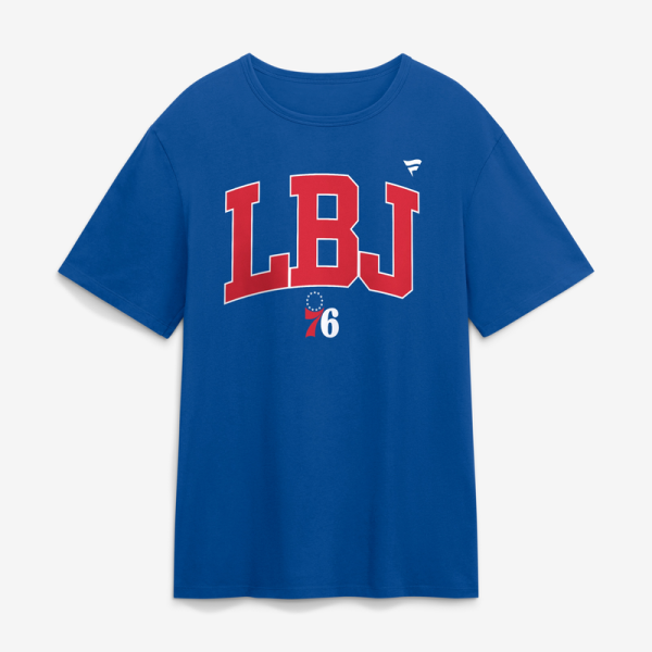 Футболка Philadelphia 76ers LeBron James Royal Varsity Initials