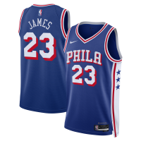 Подростковая Philadelphia 76ers LeBron James Nike Royal Swingman Jersey - Icon Edition