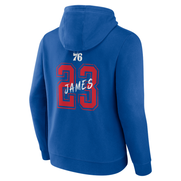Толстовка Philadelphia 76ers LeBron James Royal Hustle Name & Number