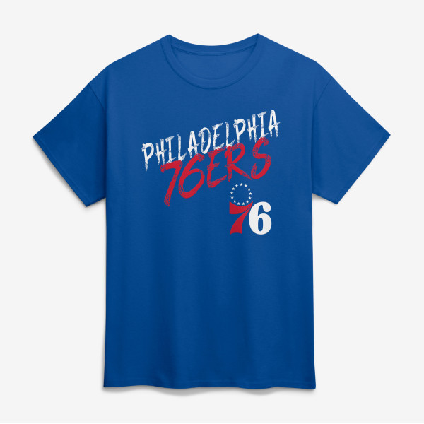 Футболка Philadelphia 76ers LeBron James Royal Hustle Name & Number