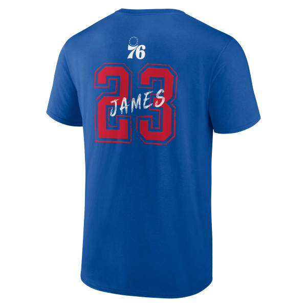 Футболка Philadelphia 76ers LeBron James Royal Hustle Name & Number