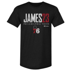 Футболка Philadelphia 76ers LeBron James 500 Level Black Elite Premium Tri-Blend