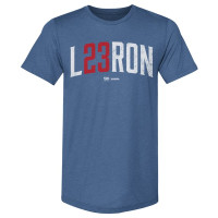 Футболка Philadelphia 76ers LeBron James 500 Level Royal Name & Number Premium Tri-Blend