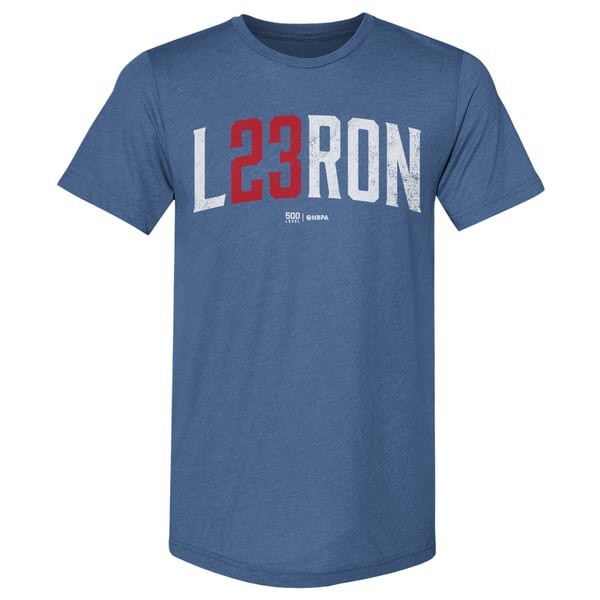 Футболка Philadelphia 76ers LeBron James 500 Level Royal Name & Number Premium Tri-Blend