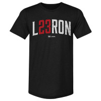 Футболка Philadelphia 76ers LeBron James 500 Level Black Name & Number Premium Tri-Blend