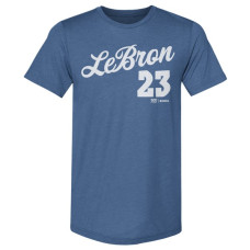 Футболка Philadelphia 76ers LeBron James 500 Level Royal Script Premium Tri-Blend