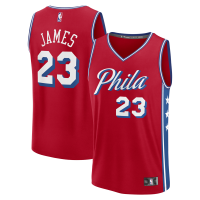 Подростковая Philadelphia 76ers LeBron James Fanatics Red Fast Break Replica Jersey - Statement Edition