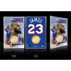 Монета Philadelphia 76ers LeBron James Highland Mint Limited Edition Bronze with Acrylic Holder