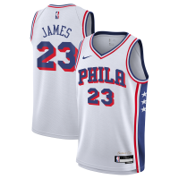 Подростковая Philadelphia 76ers LeBron James Nike White Swingman Jersey - Association Edition