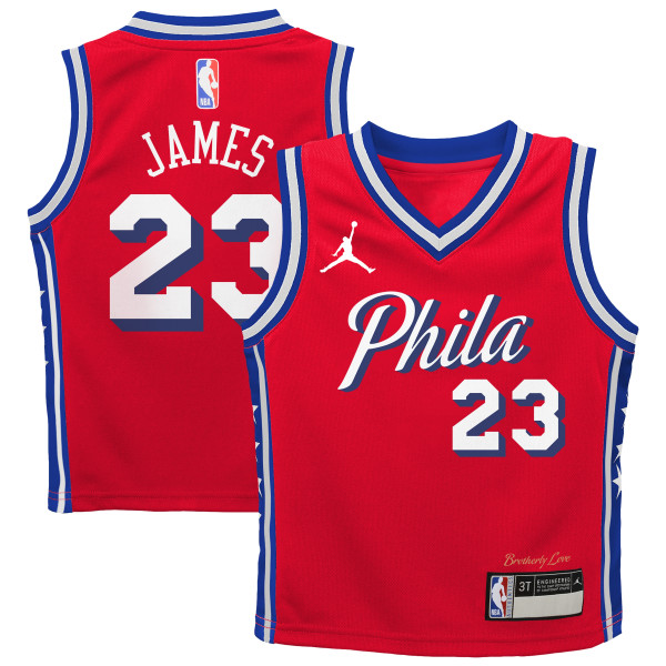 Джерси Preschool Philadelphia 76ers LeBron James Jordan Brand Red Swingman - Statement Edition