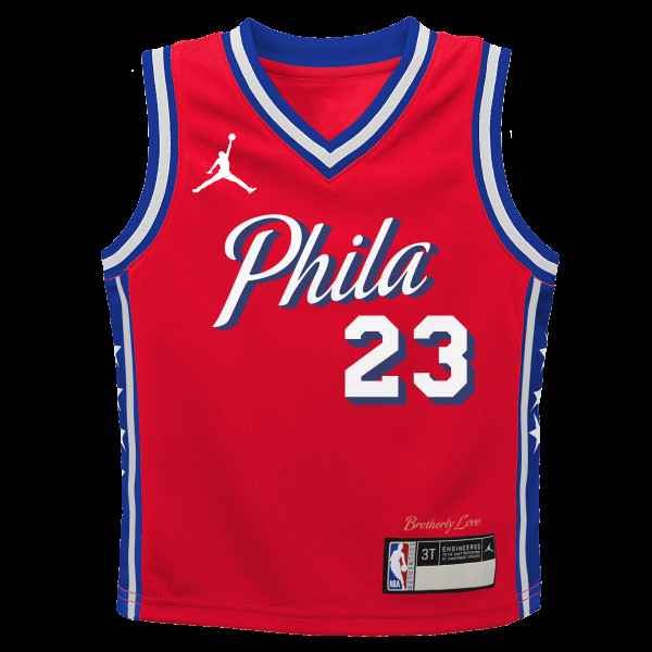 Джерси Preschool Philadelphia 76ers LeBron James Jordan Brand Red Swingman - Statement Edition