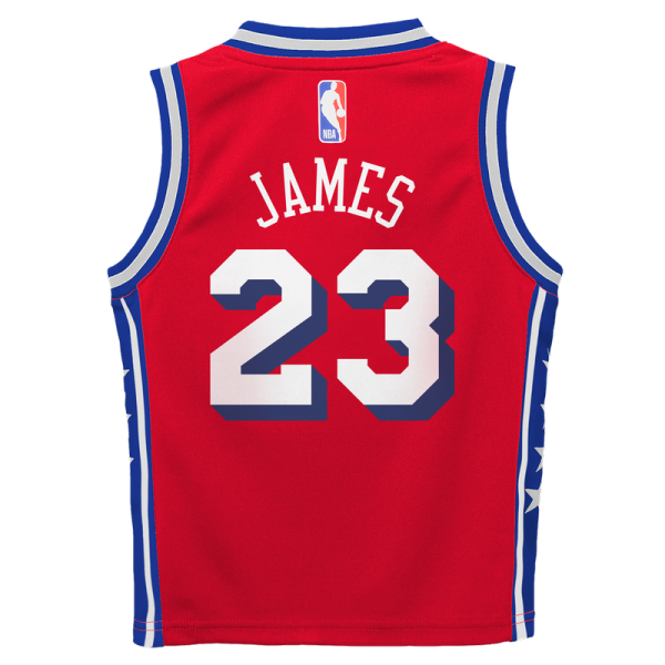 Джерси для дошкольника Philadelphia 76ers LeBron James Jordan Brand Red Swingman - Statement Edition