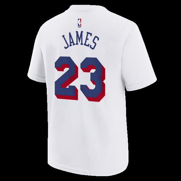Подростковая Philadelphia 76ers LeBron James Nike White Association Name & Number T-Shirt