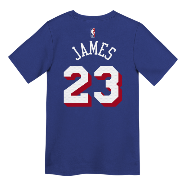 Футболка Preschool Philadelphia 76ers LeBron James Nike Royal Icon Name & Number