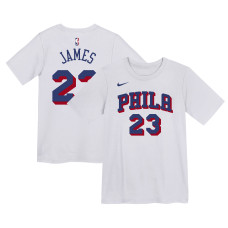Футболка Preschool Philadelphia 76ers LeBron James Nike White Association Name & Number