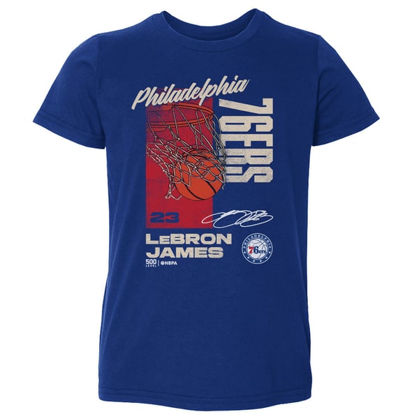 Футболка для малыша Philadelphia 76ers LeBron James 500 Level Royal All Net