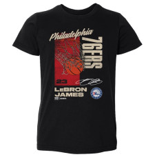 Футболка для малыша Philadelphia 76ers LeBron James 500 Level Black All Net