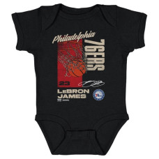для малыша Philadelphia 76ers LeBron James 500 Level Black All Net Bodysuit