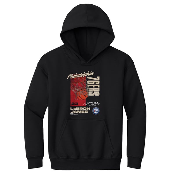 Детская толстовка Philadelphia 76ers LeBron James 500 Level Black All Net