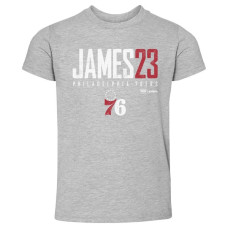 Футболка для малыша Philadelphia 76ers LeBron James 500 Level Heather Gray Elite