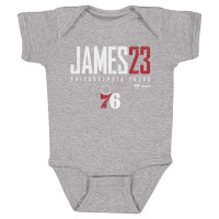 для малыша Philadelphia 76ers LeBron James 500 Level Heather Gray Elite Bodysuit
