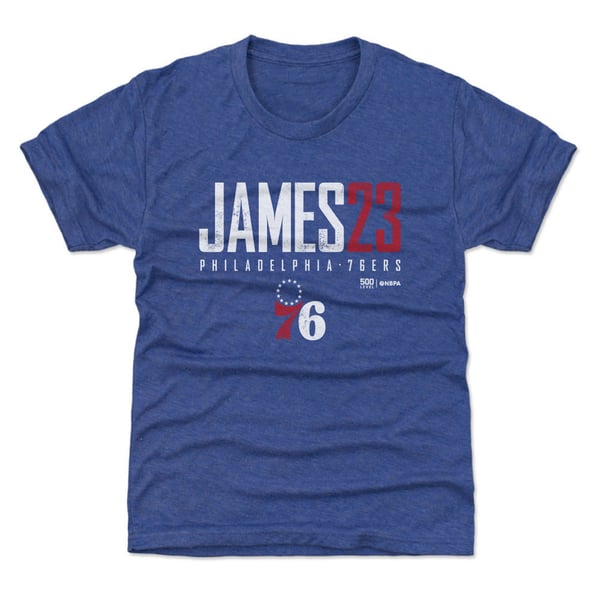 Детская футболка Philadelphia 76ers LeBron James 500 Level Royal Elite