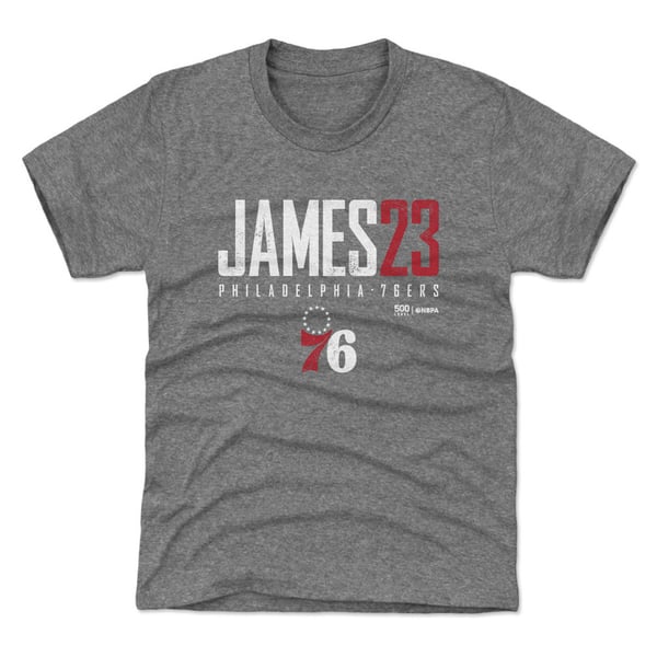 Детская футболка Philadelphia 76ers LeBron James 500 Level Gray Elite