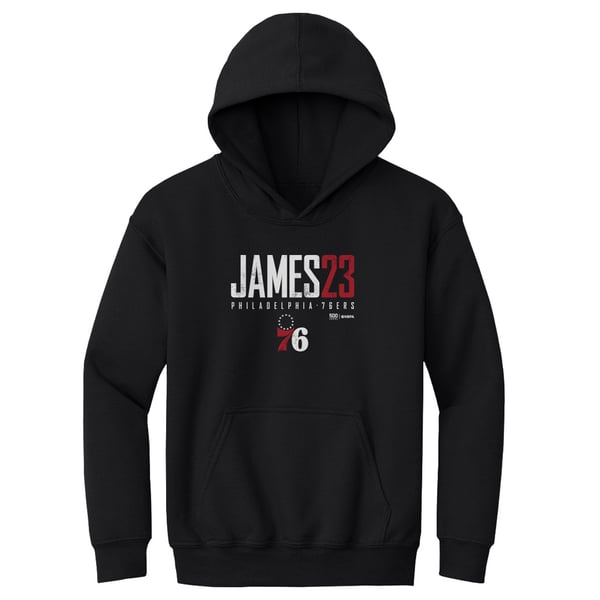 Детская толстовка Philadelphia 76ers LeBron James 500 Level Black Elite