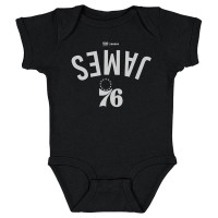 для малыша Philadelphia 76ers LeBron James 500 Level Black Invert Bodysuit
