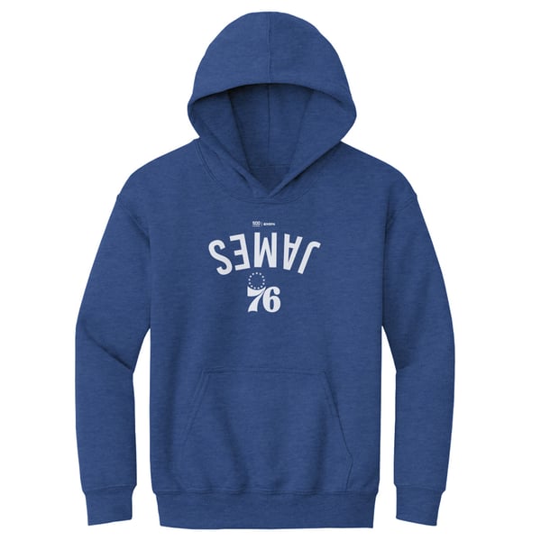 Детская толстовка Philadelphia 76ers LeBron James 500 Level Heather Royal Invert