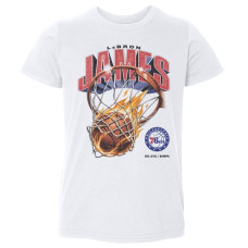 Футболка для малыша Philadelphia 76ers LeBron James 500 Level White On Fire