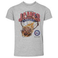 Футболка для малыша Philadelphia 76ers LeBron James 500 Level Heather Gray On Fire
