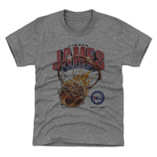 Детская футболка Philadelphia 76ers LeBron James 500 Level Gray On Fire
