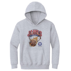 Детская толстовка Philadelphia 76ers LeBron James 500 Level Gray On Fire