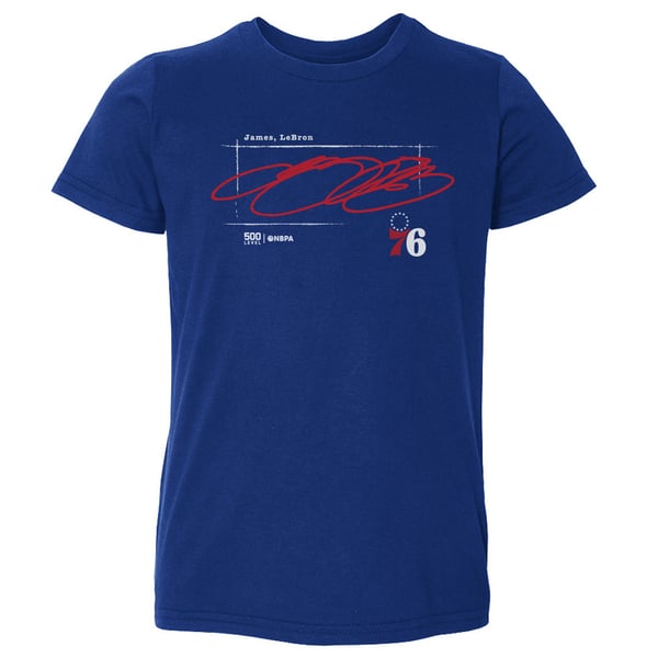 Футболка для малыша Philadelphia 76ers LeBron James 500 Level Royal Signature