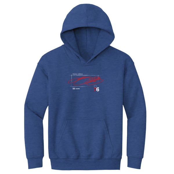 Детская толстовка Philadelphia 76ers LeBron James 500 Level Heather Royal Signature