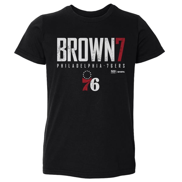 Футболка для малыша Philadelphia 76ers Jaylen Brown 500 Level Black Elite