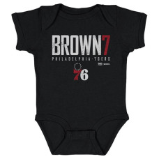 для малыша Philadelphia 76ers Jaylen Brown 500 Level Black Elite Bodysuit