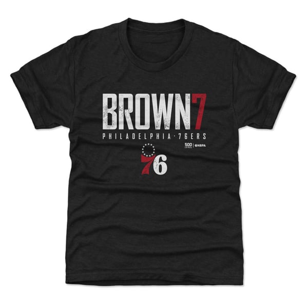Детская футболка Philadelphia 76ers Jaylen Brown 500 Level Black Elite
