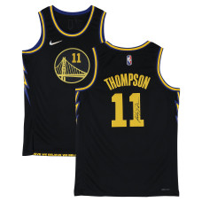 Джерси с автографом Klay Thompson Golden State Warriors Fanatics Authentic Black Nike 2021-22 City Edition Swingman