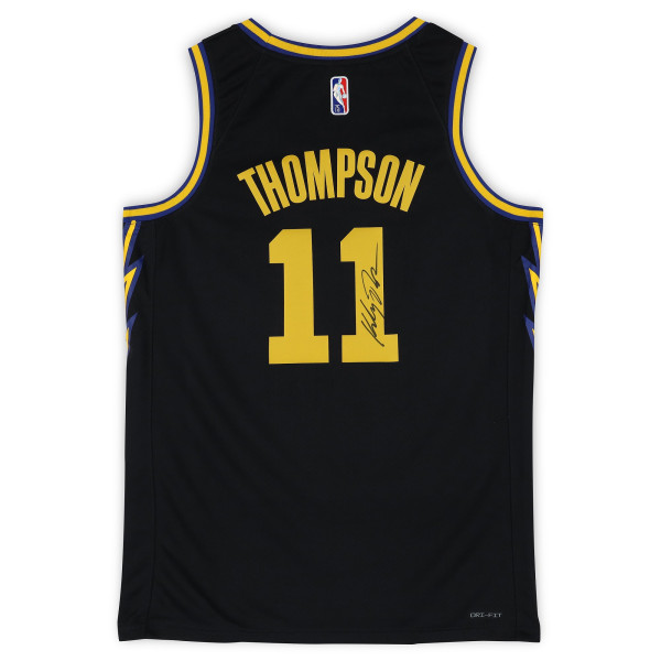Джерси с автографом Klay Thompson Golden State Warriors Fanatics Authentic Black Nike 2021-22 City Edition Swingman