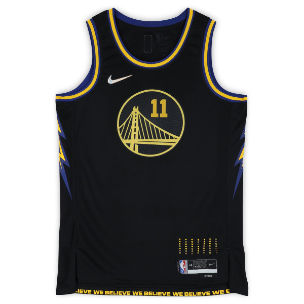 Джерси с автографом Klay Thompson Golden State Warriors Fanatics Authentic Black Nike 2021-22 City Edition Swingman