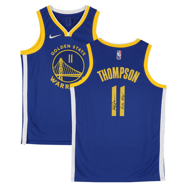Джерси с автографом Klay Thompson Golden State Warriors Fanatics Authentic Royal Nike Icon Edition 75th NBA Anniversary Swingman with 'Killa Klay' Inscription