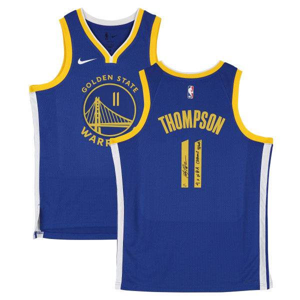 Джерси с автографом Klay Thompson Golden State Warriors Fanatics Authentic Royal Nike Icon Edition Swingman with Multiple Inscriptions - Limited Edition of 10