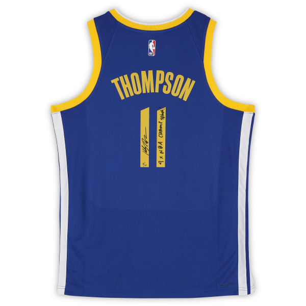 Джерси с автографом Klay Thompson Golden State Warriors Fanatics Authentic Royal Nike Icon Edition Swingman with Multiple Inscriptions - Limited Edition of 10